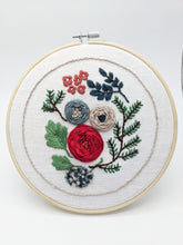 Load image into Gallery viewer, Christmas Floral Embroidery Pattern