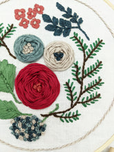 Load image into Gallery viewer, Christmas Floral Embroidery Pattern
