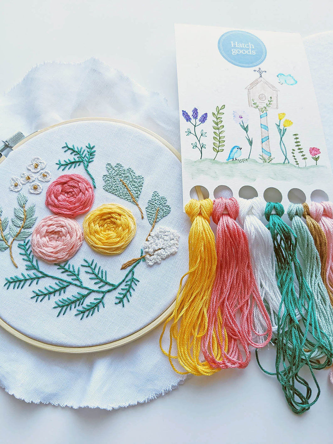 Spring Floral Embroidery Kit SALE