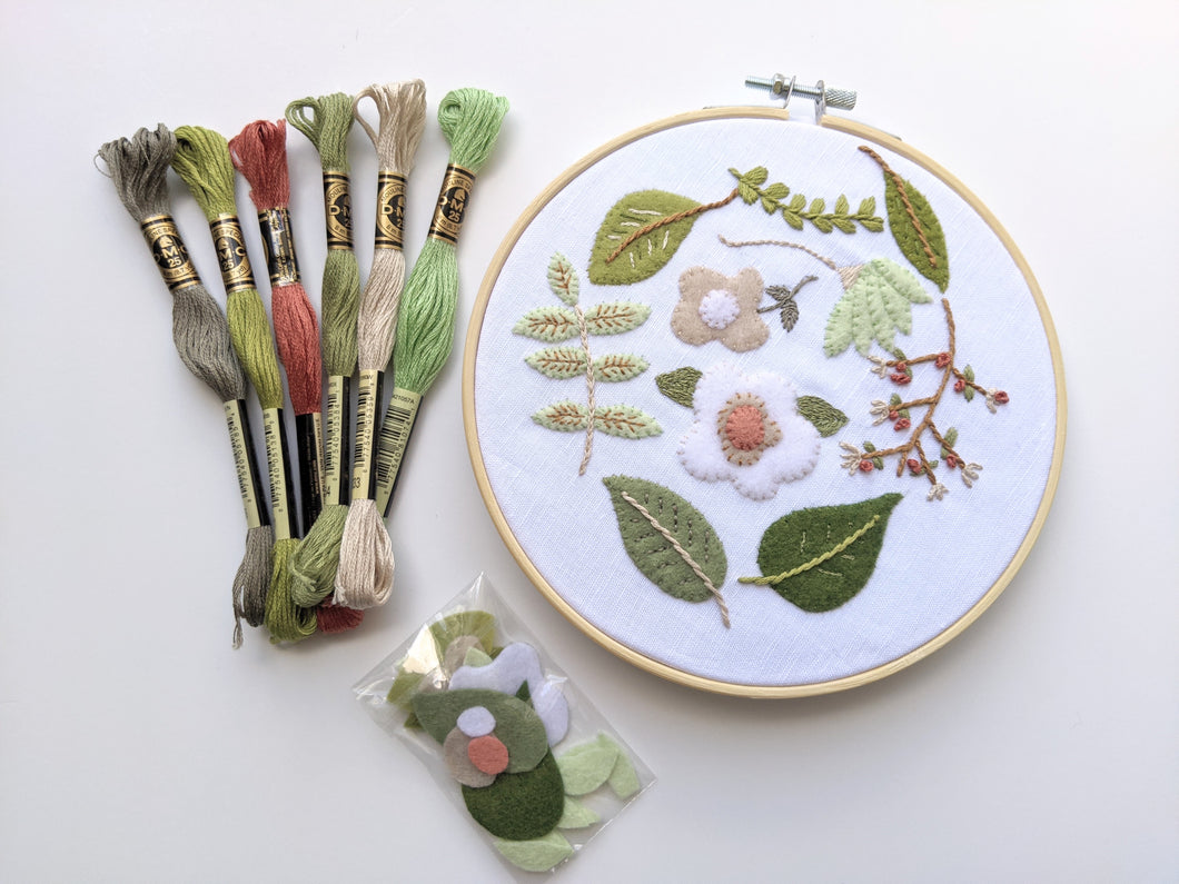 Meadow Dance - Floral Felt Embroidery Kit